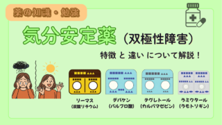 【薬剤師必見!】気分安定薬 4種類!(リーマス・デパケン・テグレトール・ラミクタール)の特徴と違いを解説!